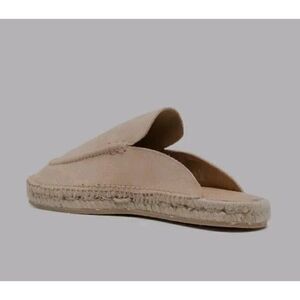 Scarosso Suede Jute-sole Mule Espadrilles Women's Size US 8.5 EU 39  Neutral